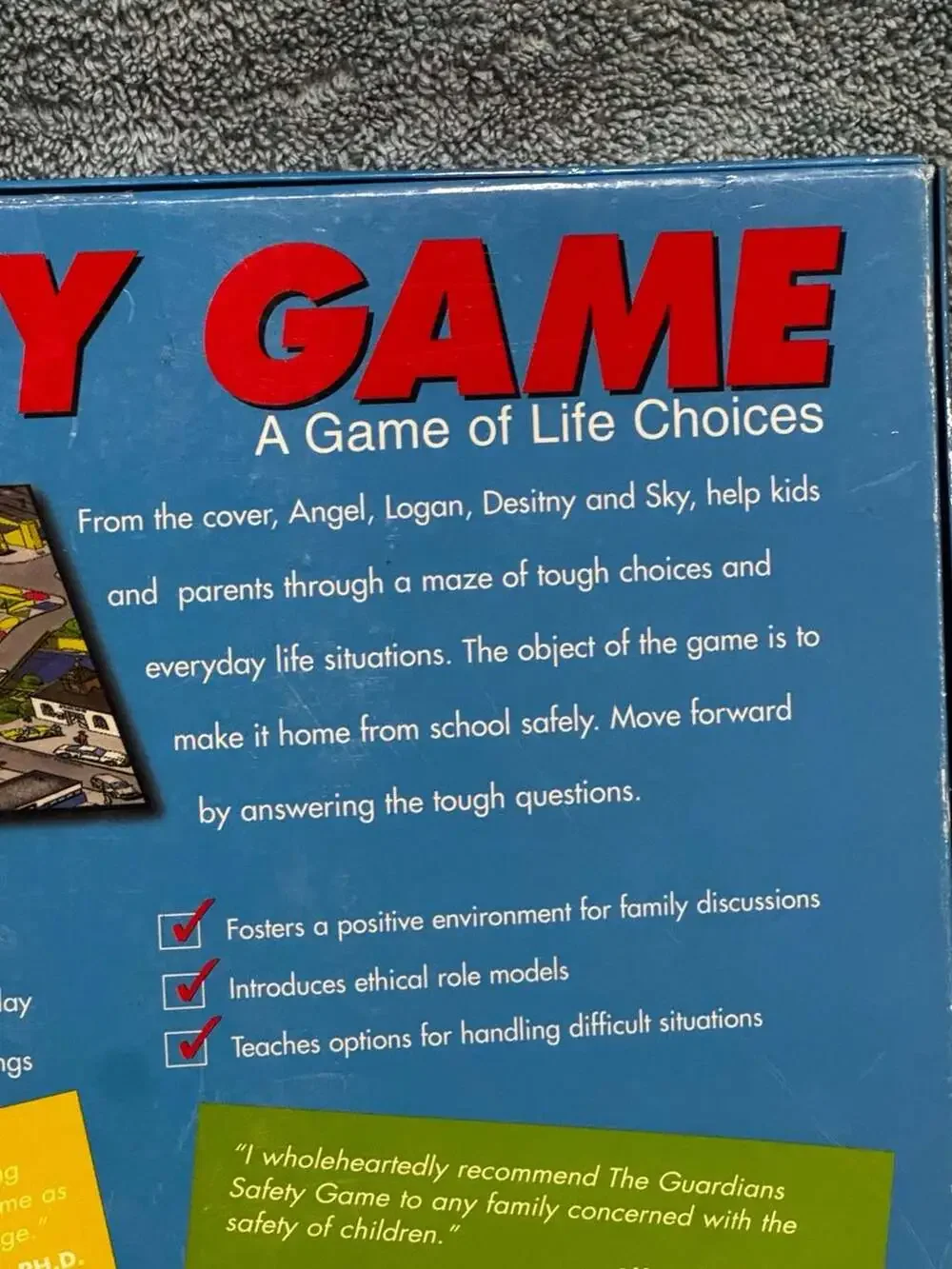 Vintage The Guardians Safety Game: A Game of Life Choices Street Smart Kids 1999